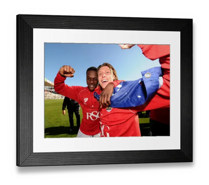 Framed Print : Bristol City: Champions League One - Agard and Freeman's Triumphant Moment