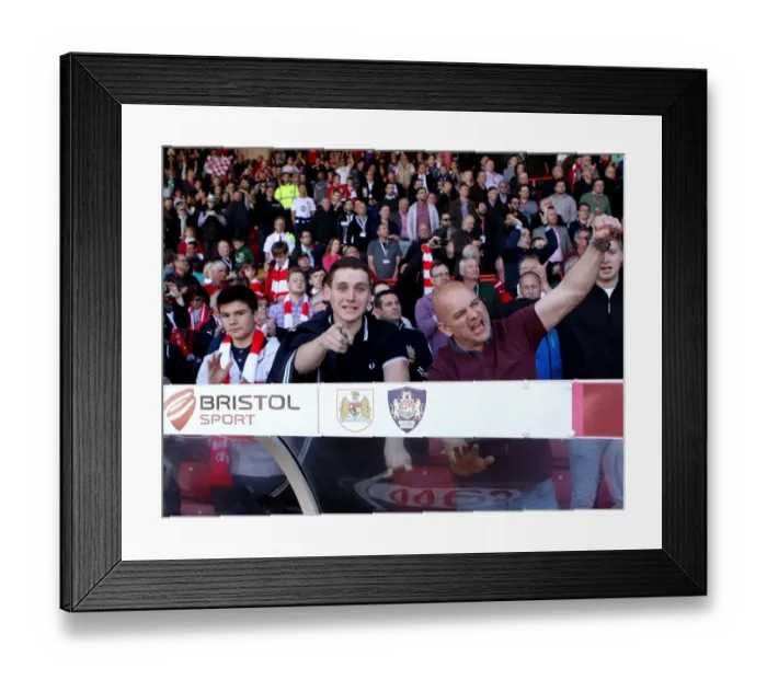 Framed Print : Passionate Fans of Bristol City during the Sky Bet League One Match against Coventry City, 18 April 2015