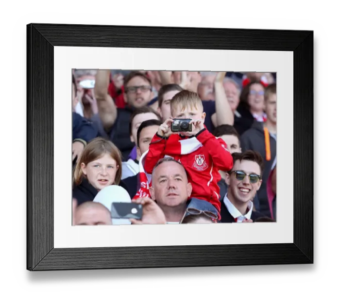 Framed Print : Young Fan Captures the Atmosphere: Bristol City vs Coventry City, 2015