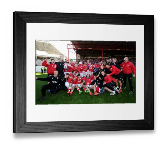 Framed Print : Bristol City Claims League One Championship: Unforgettable Moment of Triumph