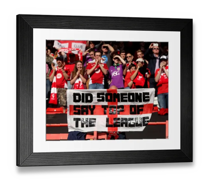 Framed Print : Bristol City's Title Triumph: Celebrating at Ashton Gate after Securing Promotion to Championship