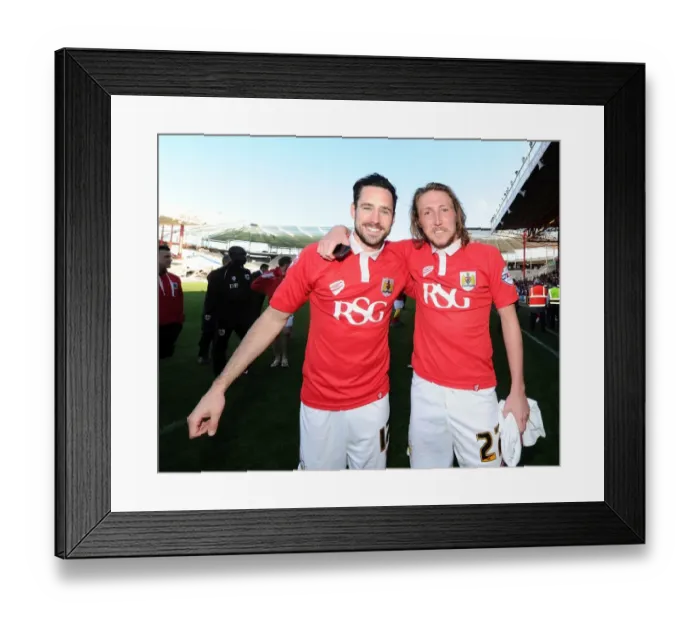 Framed Print : Bristol City's Greg Cunningham and Luke Ayling: Emotional Moment as Champions League One Title is Claimed Framed Print : Bristol City's Greg Cunningham and Luke Ayling: Emotional Moment as Champions League One Title is Claimed