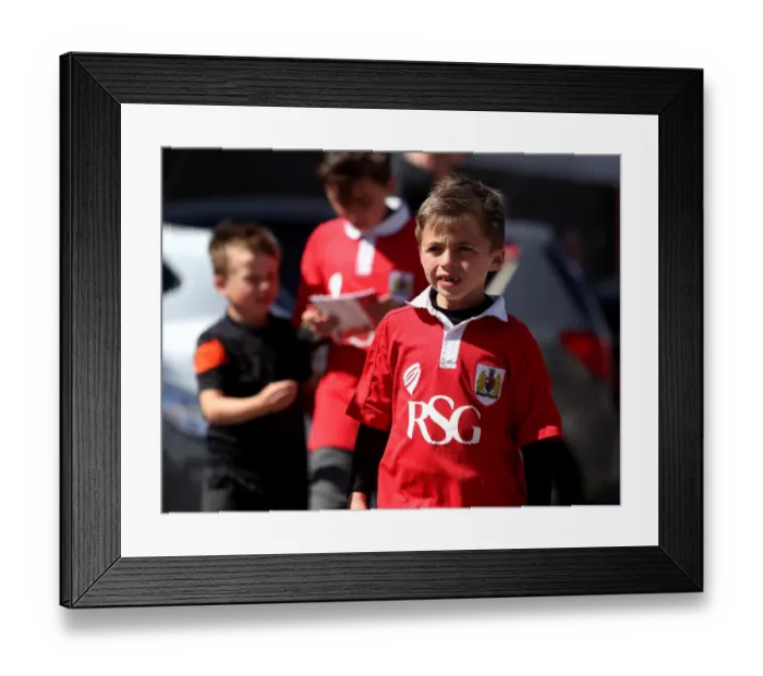 Framed Print : Young Fans Arrive at Ashton Gate: Bristol City vs Coventry City, 2015