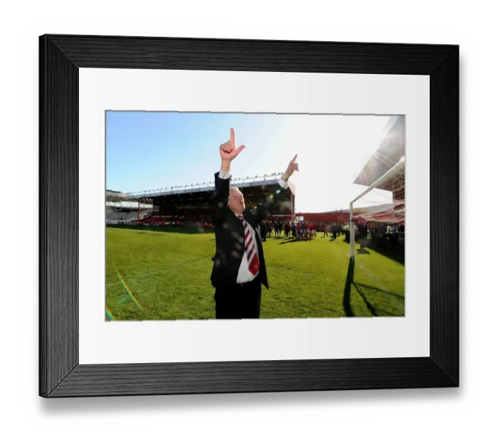 Framed Print : Steve Lansdown's Emotional Championship Victory: Bristol City's Glory at Ashton Gate Framed Print : Steve Lansdown's Emotional Championship Victory: Bristol City's Glory at Ashton Gate
