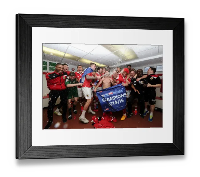 Framed Print : Bristol City Football Club: Unforgettable Championship Win - Champagne-Soaked Celebrations in the Changing Room (Joe Meredith / JMP, 18 / 04 / 2015) Framed Print : Bristol City Football Club: Unforgettable Championship Win - Champagne-Soaked Celebrations in the Changing Room (Joe Meredith / JMP, 18 / 04 / 2015)