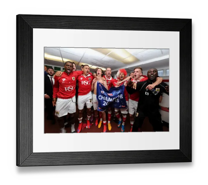 Framed Print : Bristol City: League One Champions - Unforgettable Changing Room Celebrations (Sky Bet Football League) Framed Print : Bristol City: League One Champions - Unforgettable Changing Room Celebrations (Sky Bet Football League)
