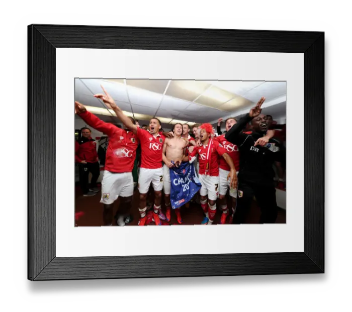 Framed Print : Unforgettable Moment: Bristol City FC's Championship Win - The Changing Room Celebrations Framed Print : Unforgettable Moment: Bristol City FC's Championship Win - The Changing Room Celebrations