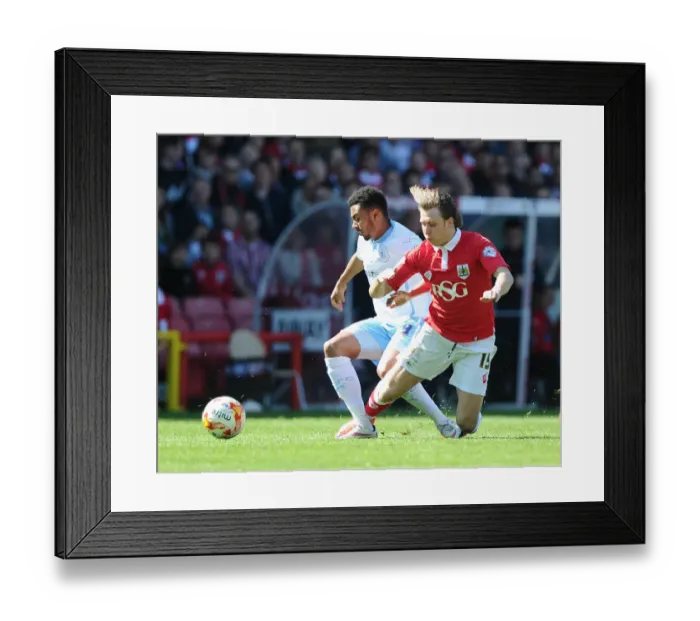 Framed Print : Battling Rivals: Freeman vs. Ward - Intense Moment at Ashton Gate Framed Print : Battling Rivals: Freeman vs. Ward - Intense Moment at Ashton Gate