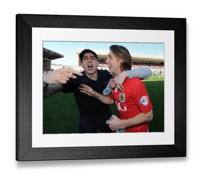 Framed Print : Bristol City's Euphoric Win: Luke Freeman Celebrates with Fans in the Thrilling League One Victory over Coventry City Framed Print : Bristol City's Euphoric Win: Luke Freeman Celebrates with Fans in the Thrilling League One Victory over Coventry City