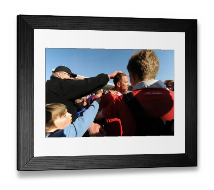 Framed Print : Bristol City Crowned League One Champions: Scott Wagstaff's Emotional Moment with Fans Framed Print : Bristol City Crowned League One Champions: Scott Wagstaff's Emotional Moment with Fans