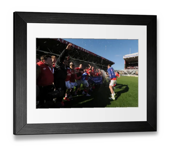 Framed Print : Bristol City Crowned Champions: Aden Flint and Teammates Celebrate with Champagne Framed Print : Bristol City Crowned Champions: Aden Flint and Teammates Celebrate with Champagne