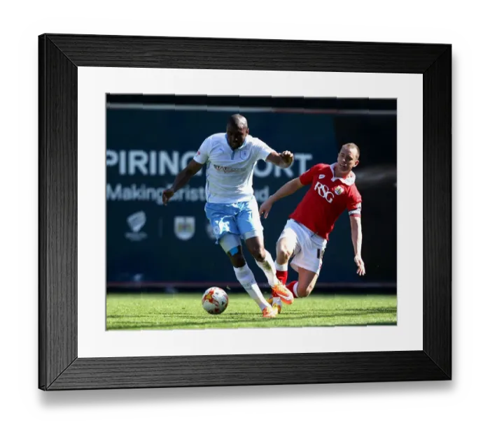 Framed Print : Bristol City vs Coventry City: Wilbraham vs Johnson - A Battle on the Pitch, Spring 2015 Framed Print : Bristol City vs Coventry City: Wilbraham vs Johnson - A Battle on the Pitch, Spring 2015