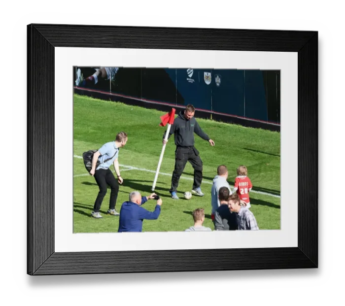 Framed Print : Euphoria at Ashton Gate: Unified Celebration of Bristol City's Victory over Coventry City Framed Print : Euphoria at Ashton Gate: Unified Celebration of Bristol City's Victory over Coventry City