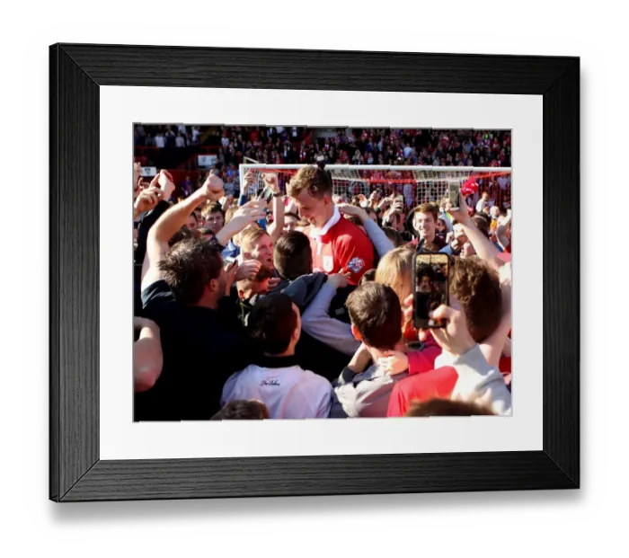 Framed Print : Bristol City Celebrates League One Title: Aden Flint Amidst Ecstatic Fans Framed Print : Bristol City Celebrates League One Title: Aden Flint Amidst Ecstatic Fans