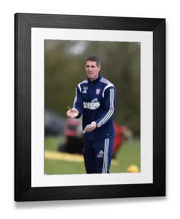 Framed Print : Bristol City U21s vs Ipswich Town U21s: Mark Kennedy Leads Ipswich Training Session at Failand