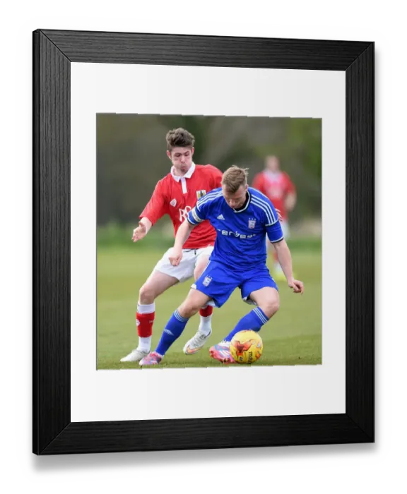 Framed Print : Bristol City vs Ipswich Town: Tom Fry Marks Kyle Hammond during U21 PDL2 Training Session Framed Print : Bristol City vs Ipswich Town: Tom Fry Marks Kyle Hammond during U21 PDL2 Training Session