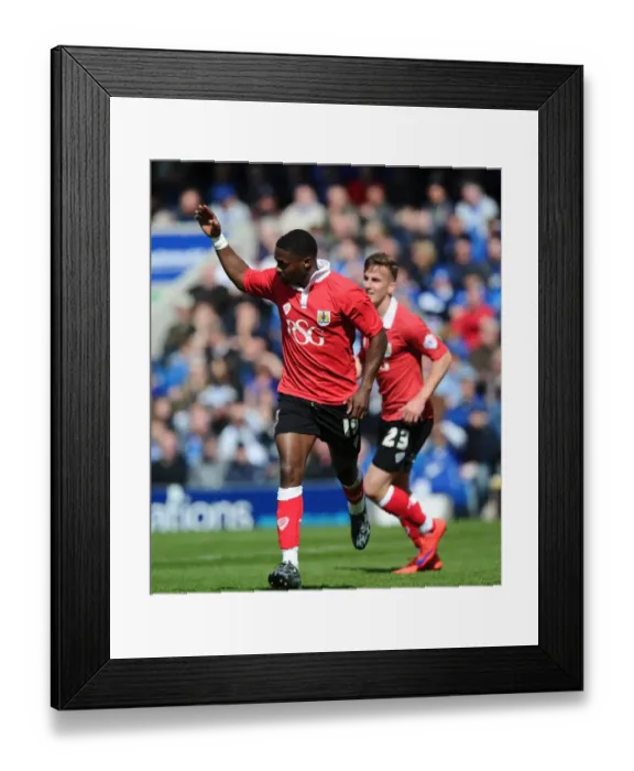 Framed Print : Kieran Agard's Goal Celebration: Chesterfield vs. Bristol City, Sky Bet League One, 2015 Framed Print : Kieran Agard's Goal Celebration: Chesterfield vs. Bristol City, Sky Bet League One, 2015
