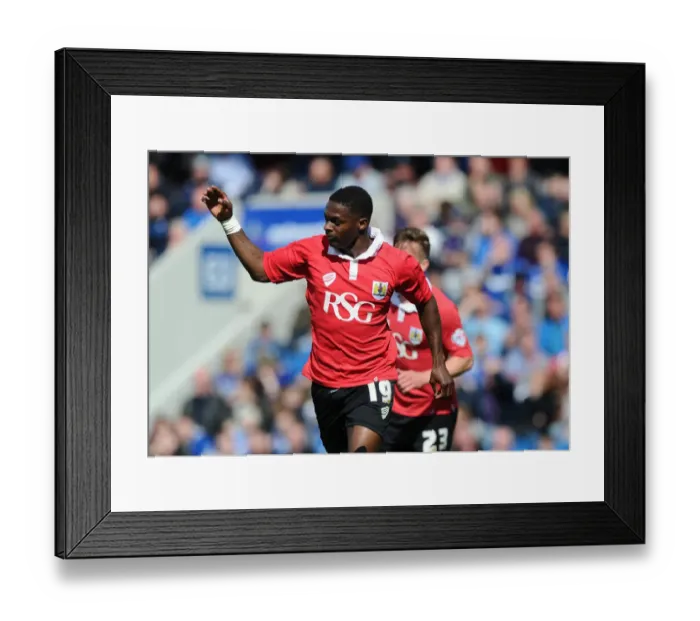Framed Print : Bristol City's Kieran Agard Celebrates Goal Against Chesterfield, 2015 Framed Print : Bristol City's Kieran Agard Celebrates Goal Against Chesterfield, 2015