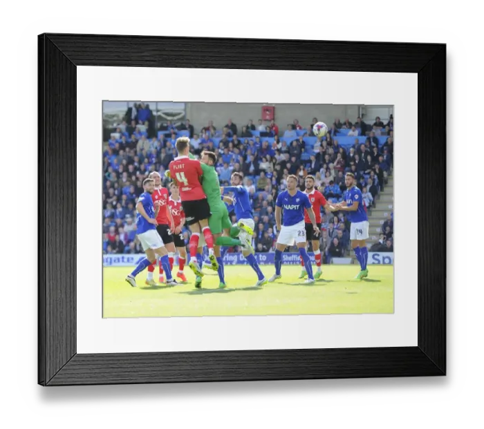 Framed Print : Aden Flint Scores the Winning Goal: Bristol City's Triumph at Chesterfield (April 2015) Framed Print : Aden Flint Scores the Winning Goal: Bristol City's Triumph at Chesterfield (April 2015)