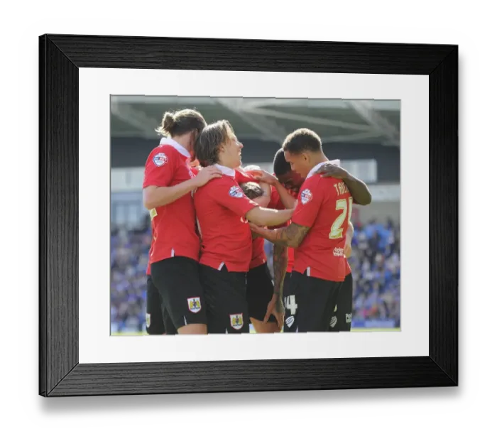Framed Print : Aden Flint's Goal Celebration: Chesterfield vs. Bristol City, League One, 2015 Framed Print : Aden Flint's Goal Celebration: Chesterfield vs. Bristol City, League One, 2015
