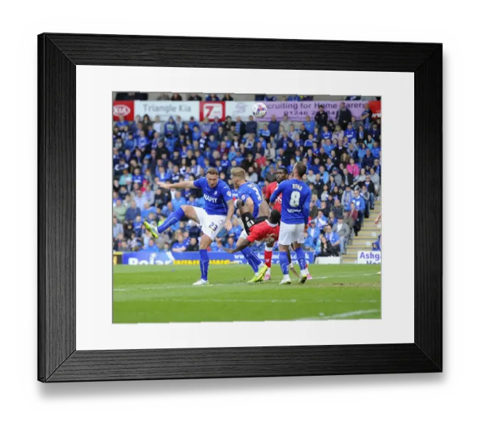 Framed Print : Kieran Agard's Overhead Kick Attempt vs Chesterfield, April 2015