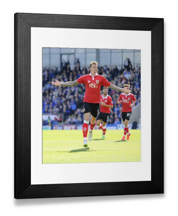 Framed Print : Aden Flint's Euphoric Goal Celebration: Chesterfield vs. Bristol City, League One, 2015 Framed Print : Aden Flint's Euphoric Goal Celebration: Chesterfield vs. Bristol City, League One, 2015