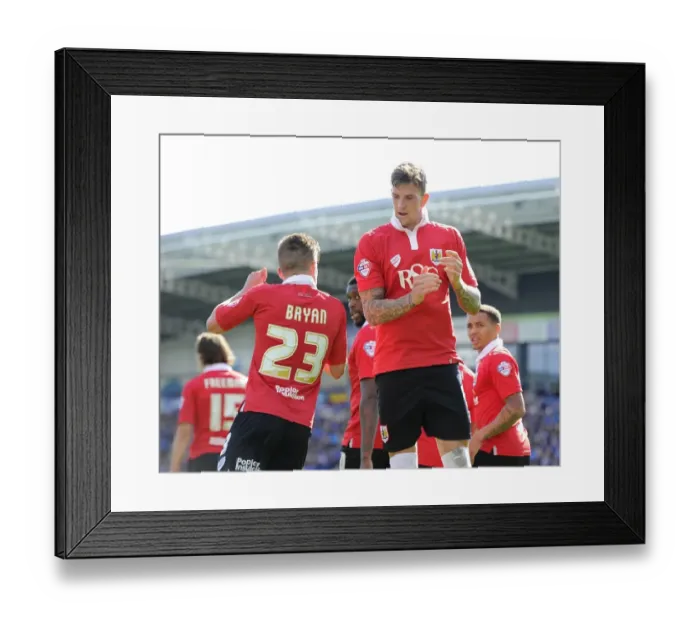 Framed Print : Aden Flint and Joe Bryan Celebrate for Bristol City in Chesterfield Win Framed Print : Aden Flint and Joe Bryan Celebrate for Bristol City in Chesterfield Win