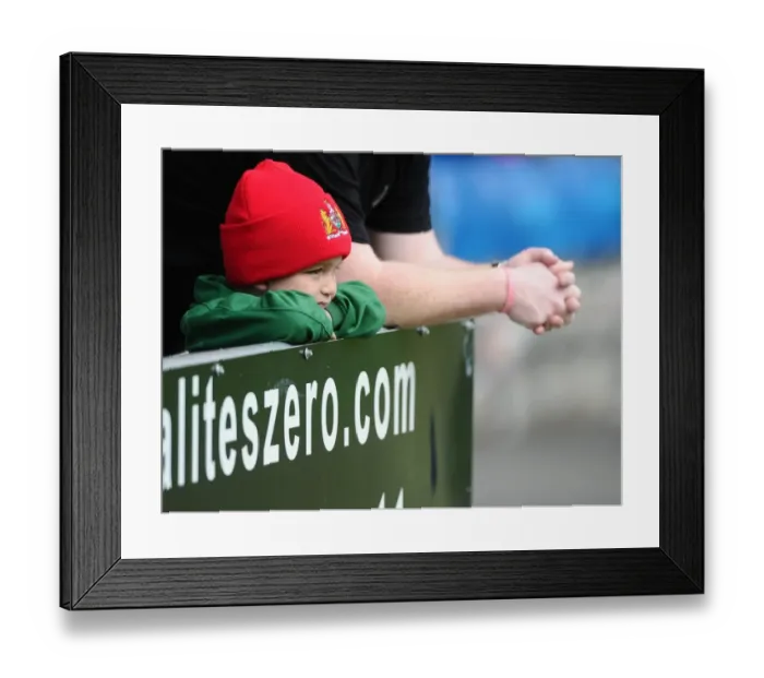 Framed Print : Bristol City Fans Exuberant Moments at Chesterfield's Proact Stadium (April 2015)