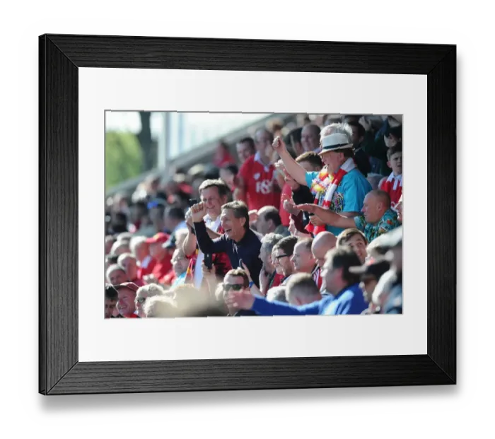 Framed Print : Bristol City Fans Triumphant Celebration at Proact Stadium during Chesterfield vs. Bristol City Match, Sky Bet League One (April 2015) Framed Print : Bristol City Fans Triumphant Celebration at Proact Stadium during Chesterfield vs. Bristol City Match, Sky Bet League One (April 2015)