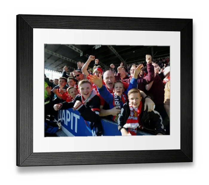 Framed Print : Bristol City Fans Exuberance at Proact Stadium during Chesterfield vs. Bristol City Match, League One 2015 Framed Print : Bristol City Fans Exuberance at Proact Stadium during Chesterfield vs. Bristol City Match, League One 2015
