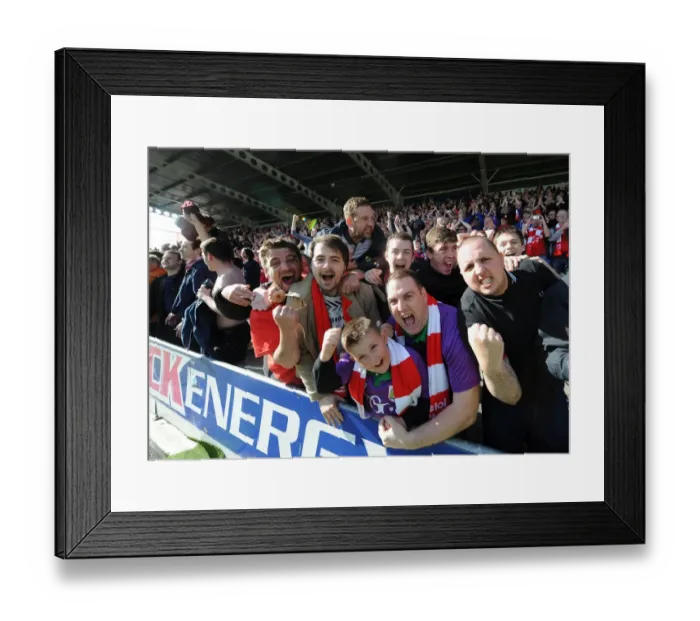 Framed Print : Bristol City Fans Exuberance at Chesterfield's Proact Stadium, 2015 (Sky Bet League One) Framed Print : Bristol City Fans Exuberance at Chesterfield's Proact Stadium, 2015 (Sky Bet League One)