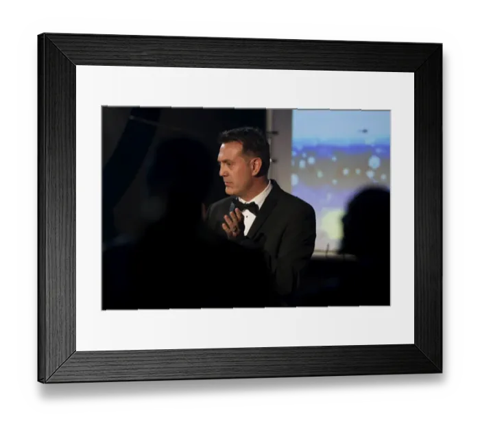 Framed Print : Andrew Billingham at the 2015 Bristol City FC Gala Dinner