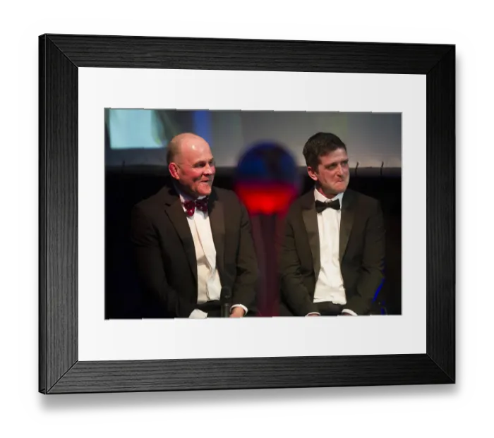 Framed Print : Bristol City Football Club: Andy Robinson and Dave Edmondson at the 2015 Gala Dinner, Marriott Hotel Framed Print : Bristol City Football Club: Andy Robinson and Dave Edmondson at the 2015 Gala Dinner, Marriott Hotel
