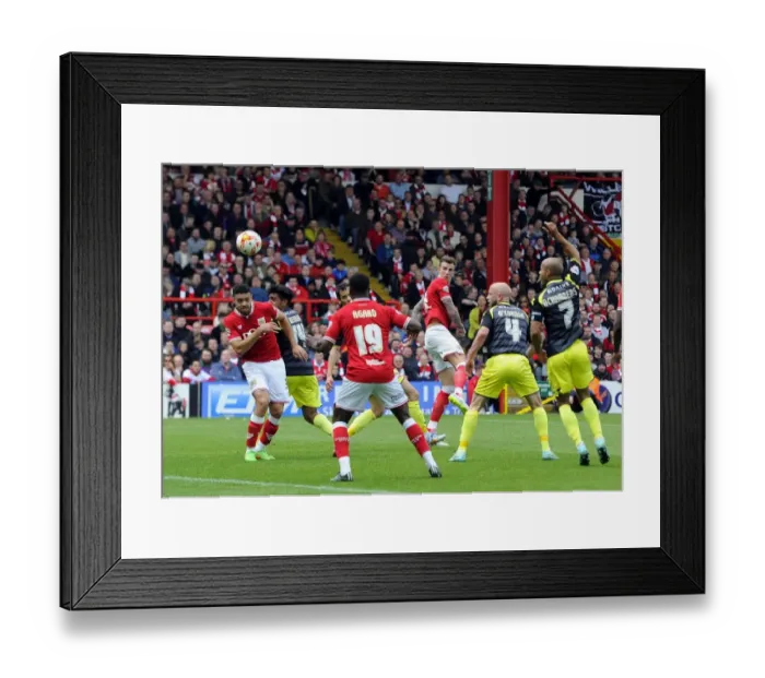 Framed Print : Aden Flint Scores the Winner: Bristol City vs. Walsall, Sky Bet League One, May 2015