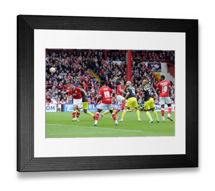 Framed Print : Aden Flint Scores the Winning Goal for Bristol City against Walsall, Sky Bet League One, May 2015