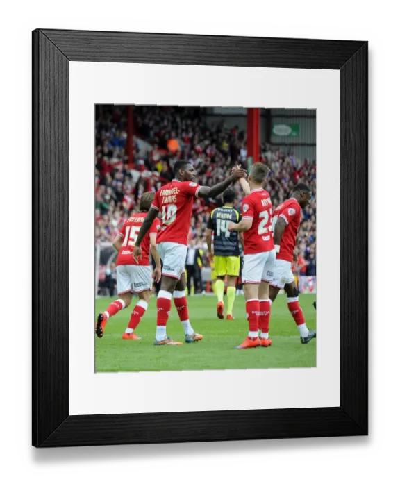 Framed Print : Bristol City: Jay Emmanuel-Thomas and Joe Bryan Celebrate Win Against Walsall Framed Print : Bristol City: Jay Emmanuel-Thomas and Joe Bryan Celebrate Win Against Walsall