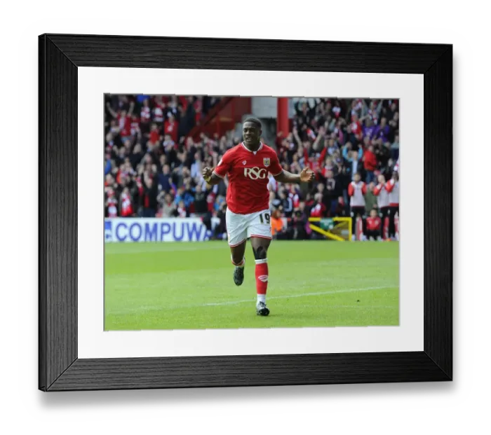 Framed Print : Bristol City's Kieran Agard Celebrates Goal Against Walsall in Sky Bet League One, May 2015 Framed Print : Bristol City's Kieran Agard Celebrates Goal Against Walsall in Sky Bet League One, May 2015
