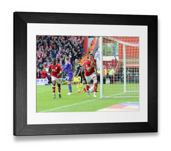 Framed Print : Aden Flint's Hat-Trick: Bristol City's Triumph Over Walsall (03.05.2015) Framed Print : Aden Flint's Hat-Trick: Bristol City's Triumph Over Walsall (03.05.2015)