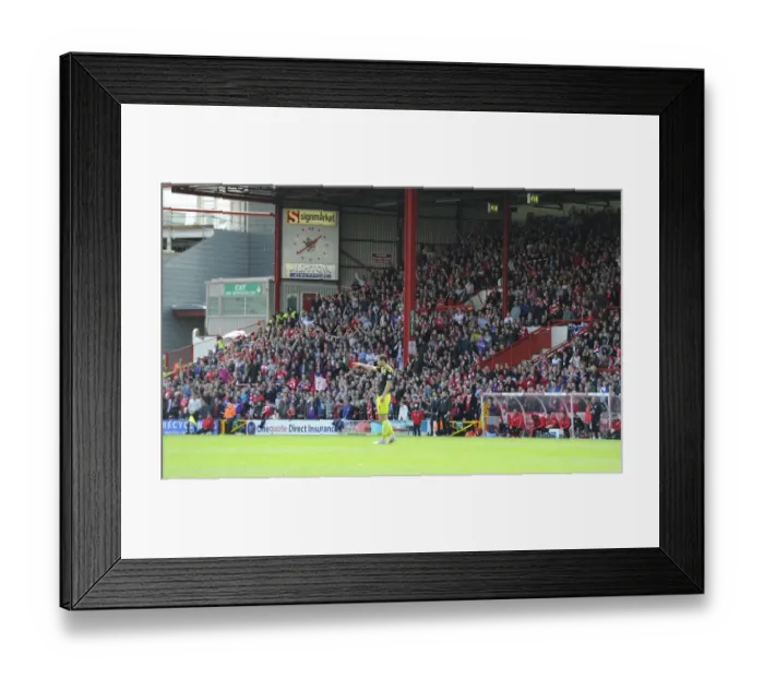 Framed Print : Bristol City Fans Celebrate in Williams Stand during Sky Bet League One Match against Walsall Framed Print : Bristol City Fans Celebrate in Williams Stand during Sky Bet League One Match against Walsall