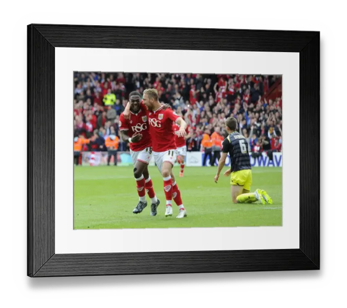 Framed Print : Kieran Agard's Double: Bristol City's Victory Over Walsall in Sky Bet League One Framed Print : Kieran Agard's Double: Bristol City's Victory Over Walsall in Sky Bet League One