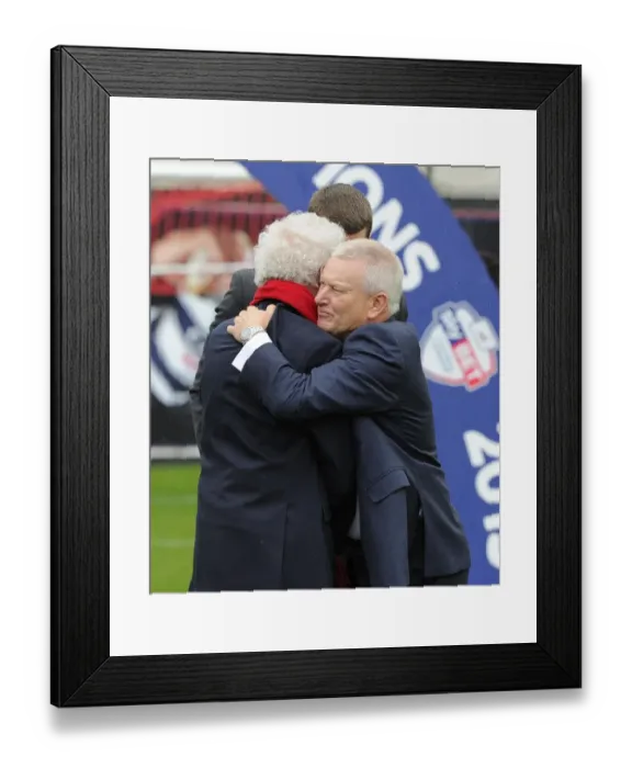 Framed Print : Bristol City FC: Steve Lansdown, Keith Dawe, and Jon Lansdown Celebrate Promotion to Sky Bet League One