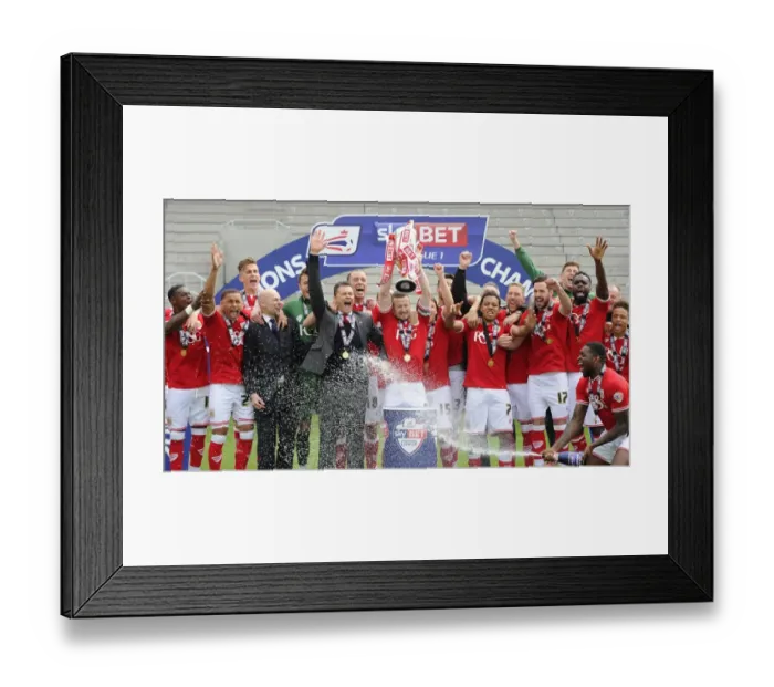 Framed Print : Bristol City: Sky Bet League One Champions - Lifting the Trophy at Ashton Gate Framed Print : Bristol City: Sky Bet League One Champions - Lifting the Trophy at Ashton Gate