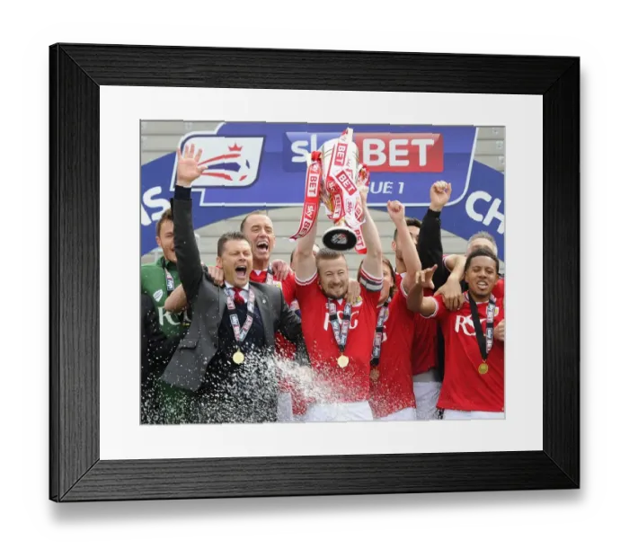 Framed Print : Bristol City FC Celebrates Sky Bet League One Championship Win
