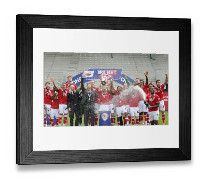 Framed Print : Bristol City FC: Sky Bet League One Champions (03.05.2015)