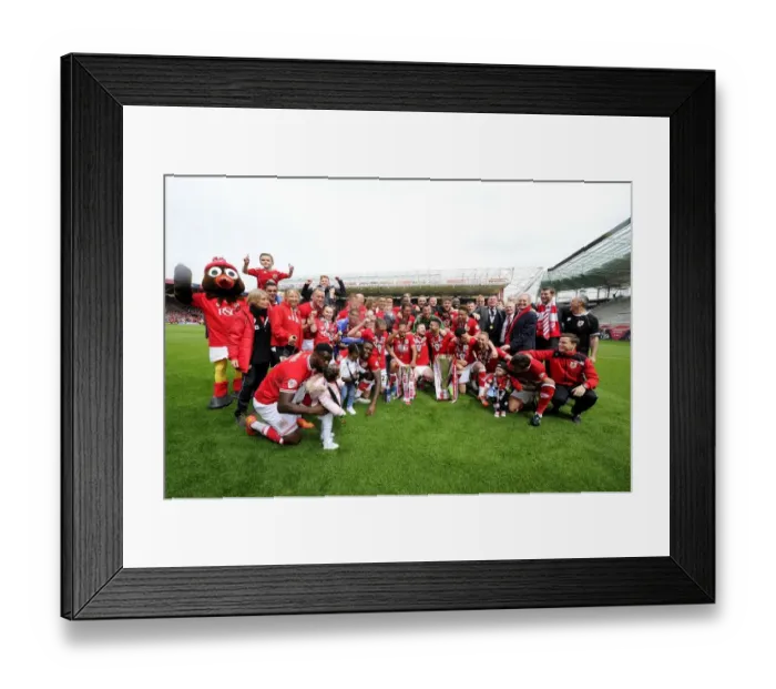 Framed Print : Bristol City's Championship Celebration: 8-2 Win Secures League One Title Framed Print : Bristol City's Championship Celebration: 8-2 Win Secures League One Title
