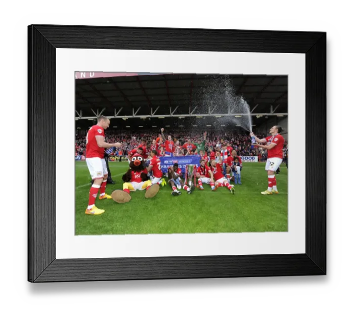 Framed Print : Bristol City Clinches League One Title with Thrilling 8-2 Victory over Walsall
