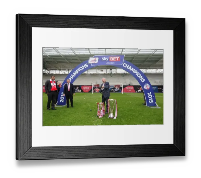 Framed Print : Champagne Moment: Steve Lansdown Celebrates Promotion with Bristol City Framed Print : Champagne Moment: Steve Lansdown Celebrates Promotion with Bristol City