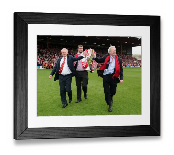 Framed Print : Bristol City FC: Triumphant Title Win - Steve Lansdown, Jon Lansdown, and Keith Dawe Hold the Sky Bet League One Trophy Framed Print : Bristol City FC: Triumphant Title Win - Steve Lansdown, Jon Lansdown, and Keith Dawe Hold the Sky Bet League One Trophy