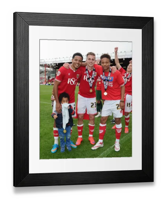 Framed Print : Bristol City Triumph: Smith, Bryan, and Reid in Action Against Walsall, May 2015