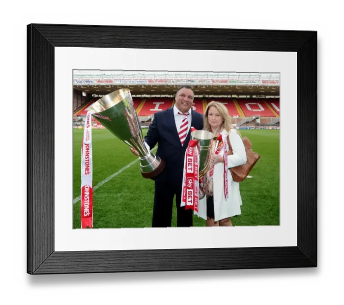 Framed Print : Football Rivalry: Bristol City vs Walsall Showdown at Ashton Gate - May 2015